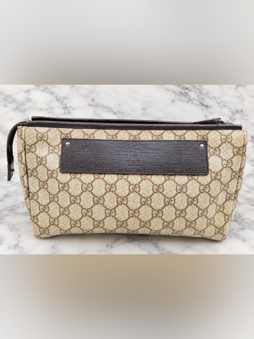 Vintage Gucci GG Monogram Canvas Cosmetic/Toiletry Pouch